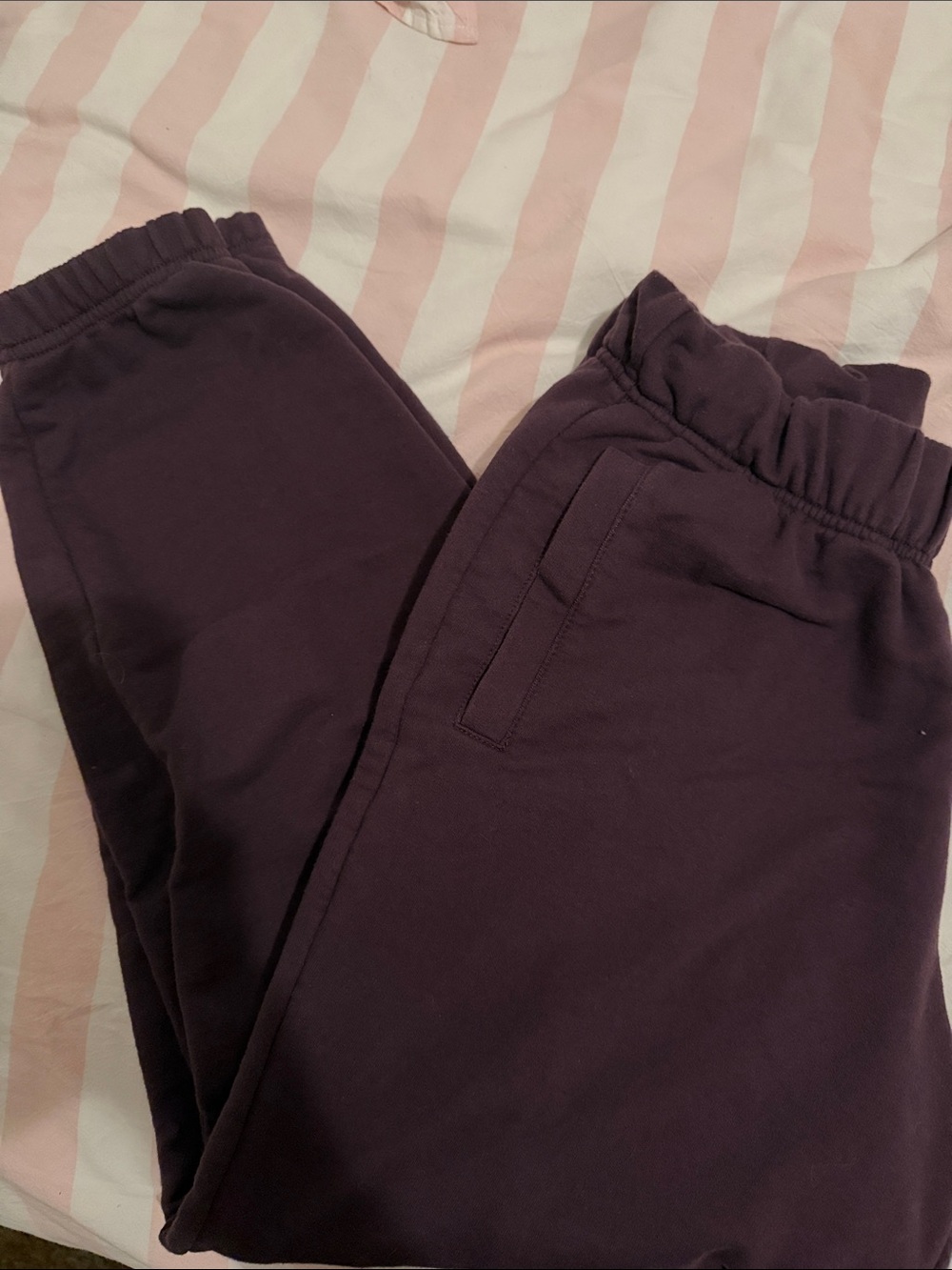 aerie Plum Elastic-Waist Track Pants